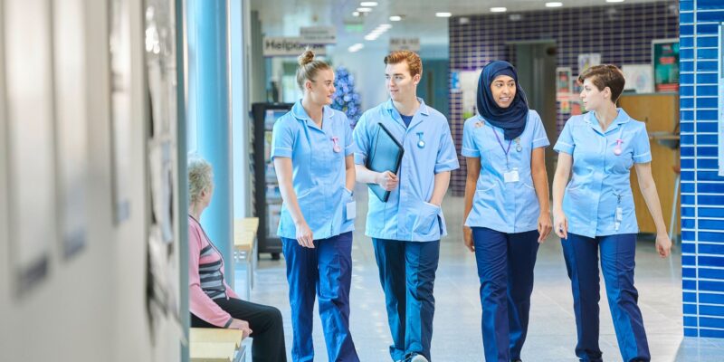 nurses walking together